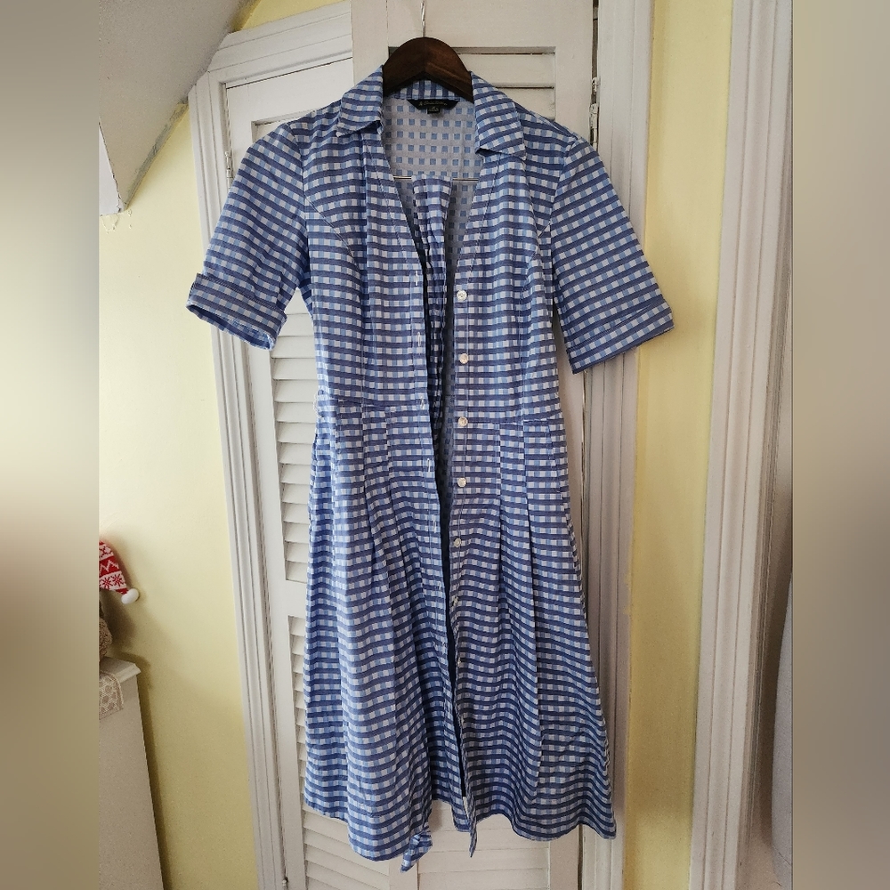 Brooks Brothers Blue Gingham Shirtdress, 2